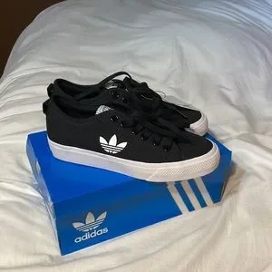 adidas | Shoes | Adidas Nizza Trefoil Blackwhite Mens Size 6